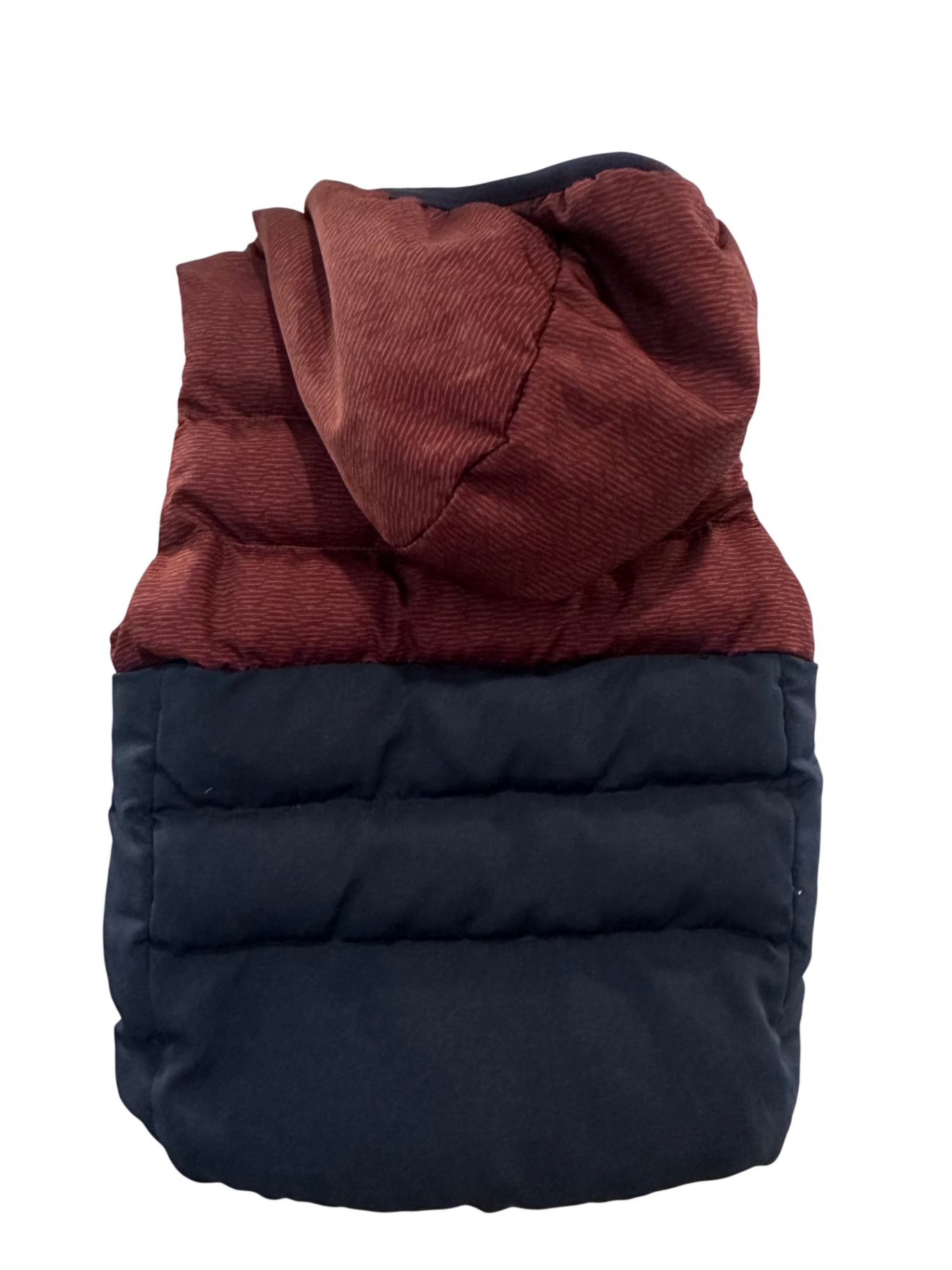 Gilet/Weste, 86/92, Quechua, dunkelrot, blau, senfgelb