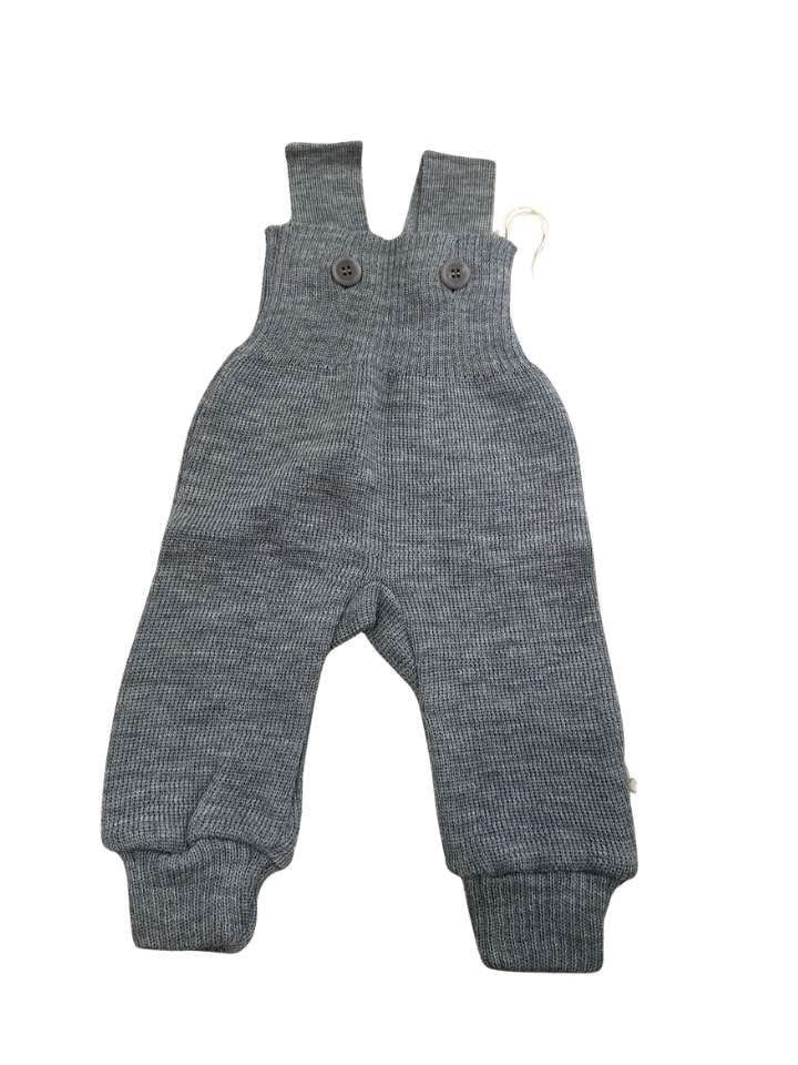 Strick-Trägerhose, 50/56, disana, grau