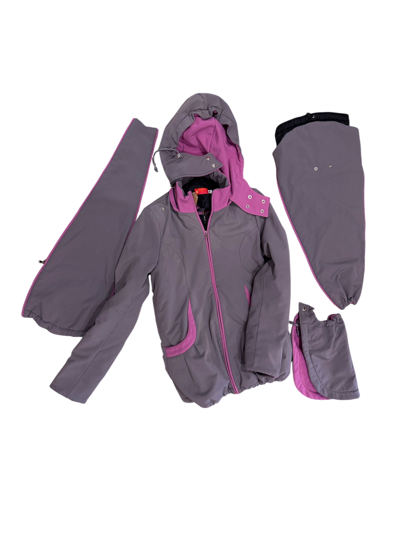 Tragejacke/Umstandsjacke, mit Wintereinsatz, 34, Parelou Maternelle, grau/rosa