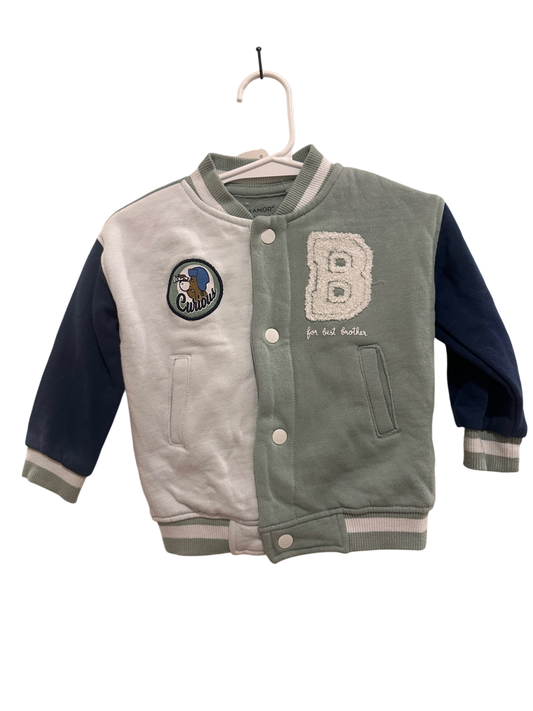 College-Jacke, 74, Manor, weiss/grün/blau