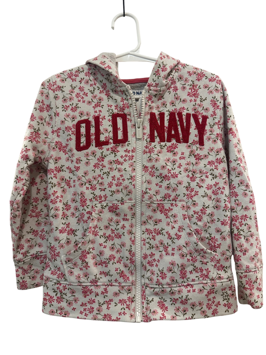 Kapuzenjacke, 104, Old Navy, weiss/ rosa Blumen