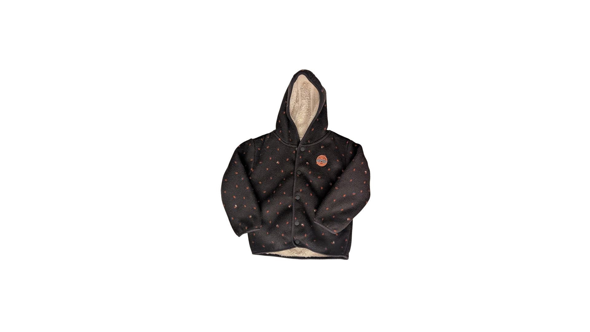 Fleece-Jacke, 86, s.Oliver, braun/rote Punkte