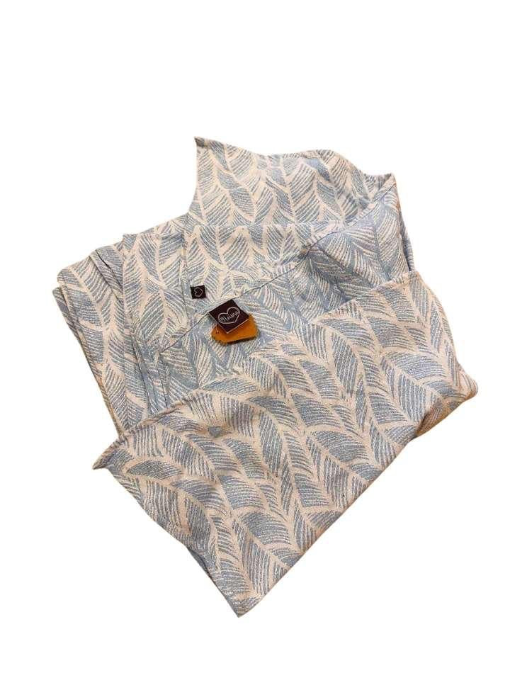 Tragetuch, Grösse 6 / 4.60m, Neisna, Veer/hellblau/weiss/gold Glitzer