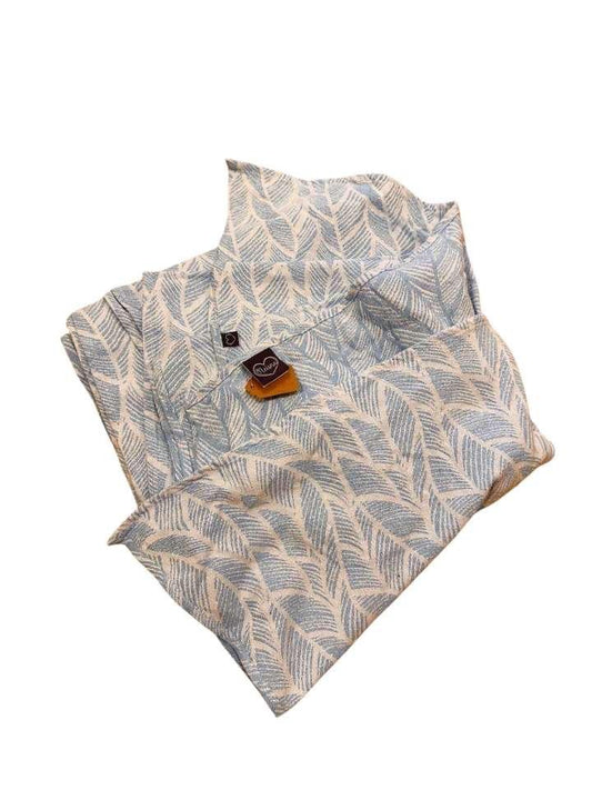 Tragetuch, Grösse 6 / 4.60m, Neisna, Veer/hellblau/weiss/gold Glitzer