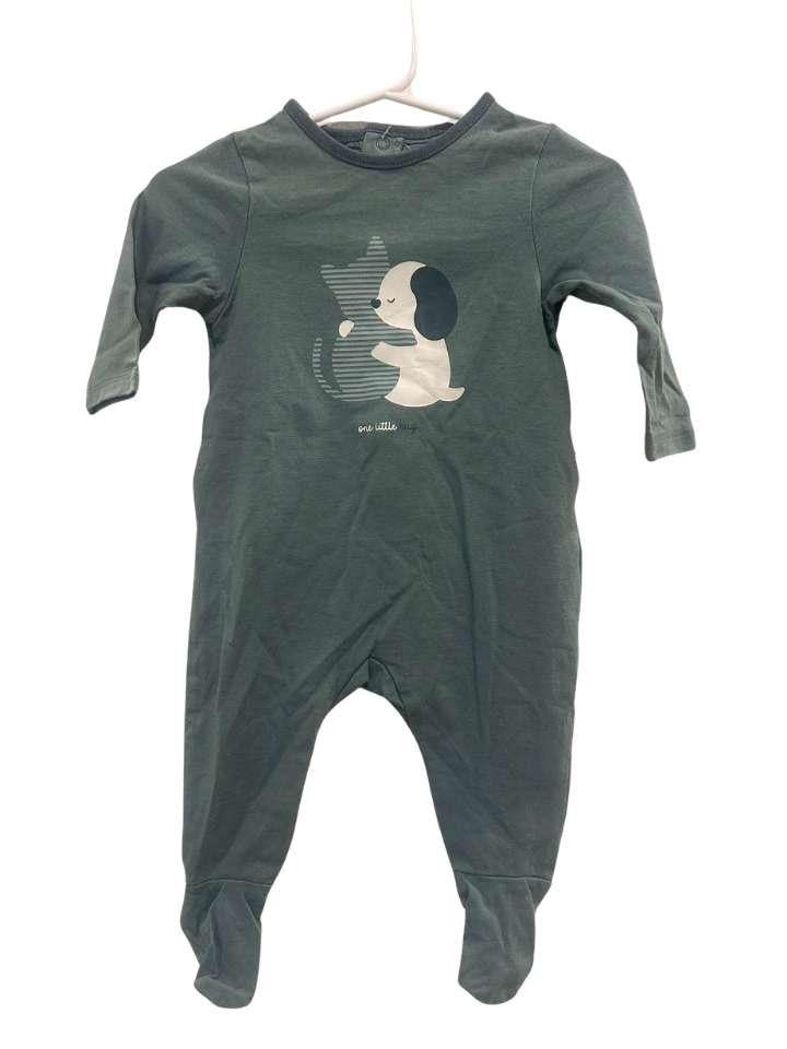 Pyjama, 62, okaidi, grünblau/Hund/Katze