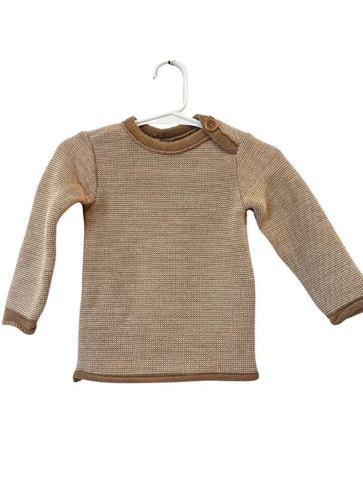 Strickpullover, 62/68, disana, braun/beige