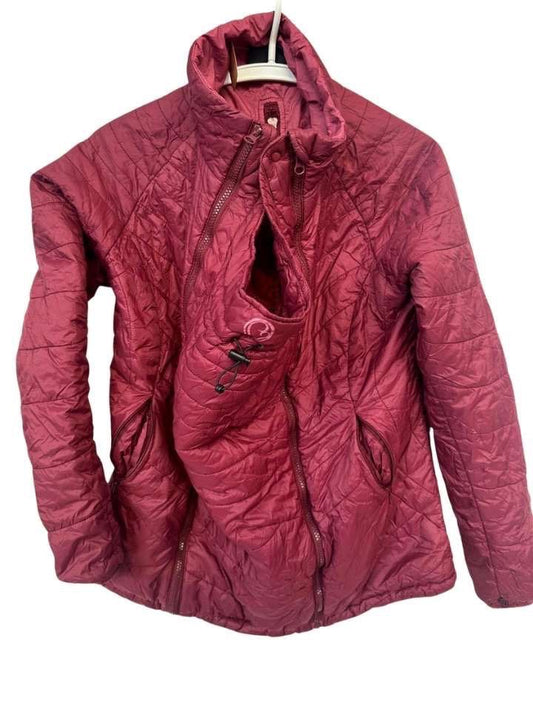 Tragejacke, Daune leicht, XS, Mamalila, weinrot