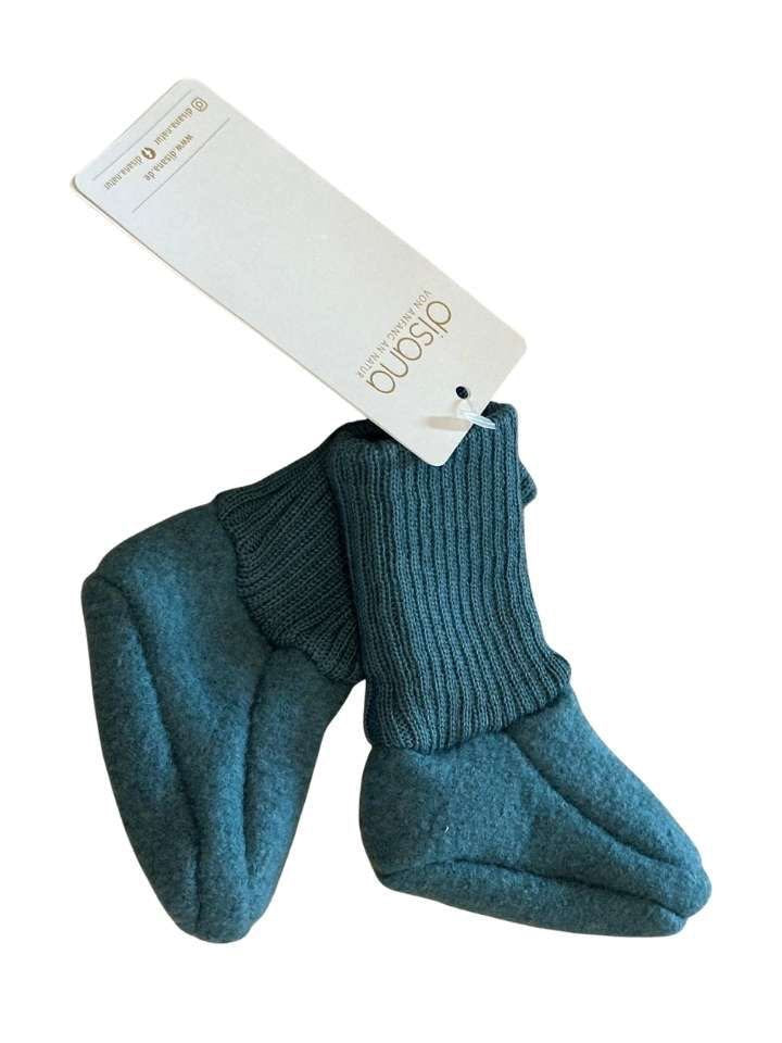 Wollwalk-Babyschuhe, 50/56, disana, eucalyptus