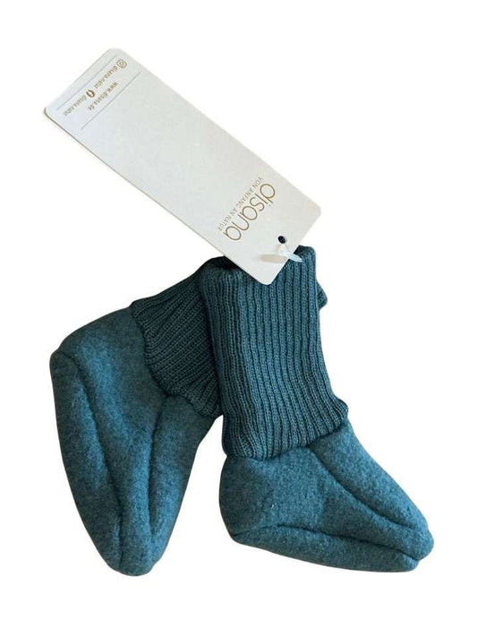 Wollwalk-Babyschuhe, 50/56, disana, eucalyptus