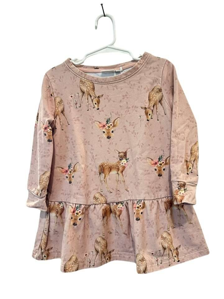 Kleid langarm, 98, name it, rosa/Reh
