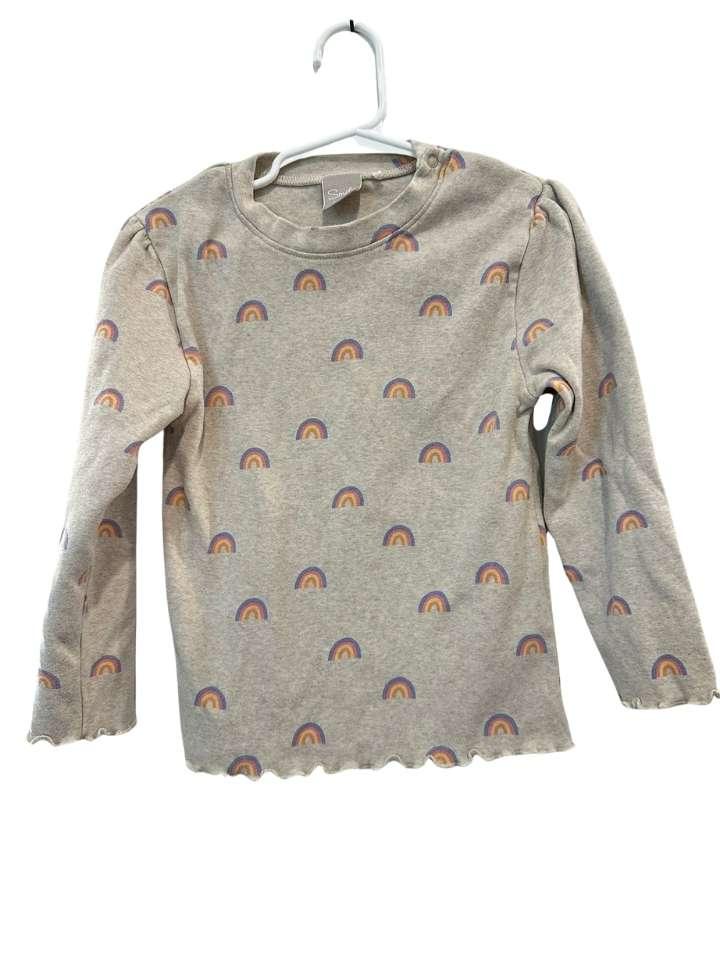 Pullover, 98/104, Smile, off white/Regenbogen