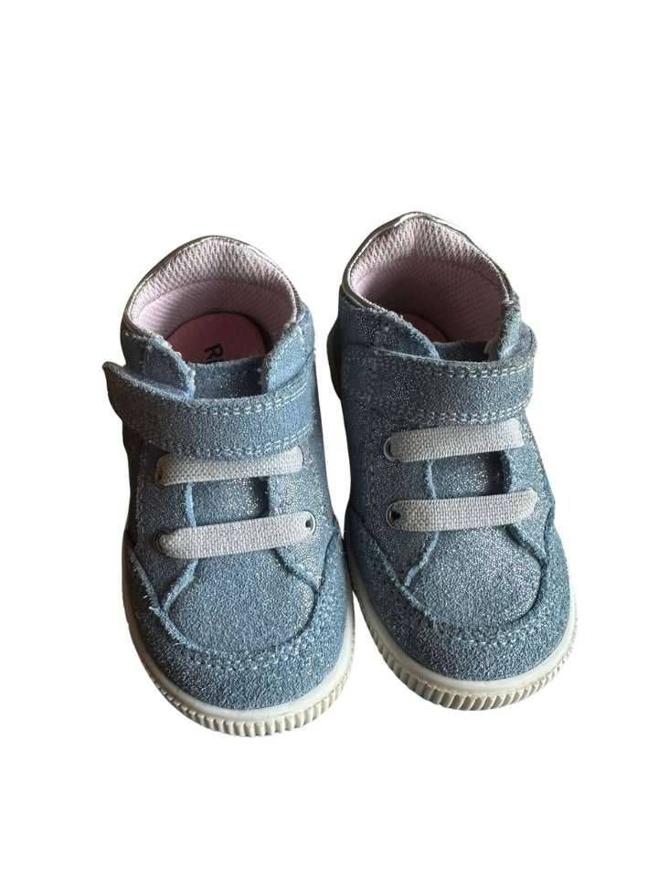 Halbschuhe, 20, Richter, silber-blau/Glitzer