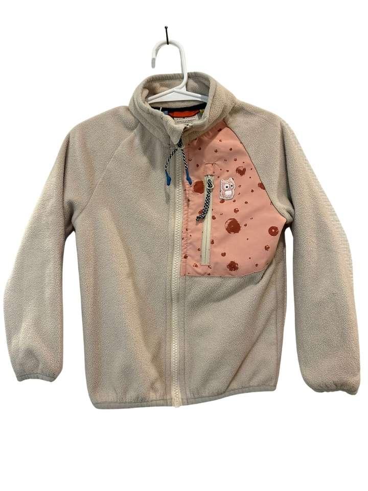 Fleecejacke, 92/98, namuk, beige/rosa