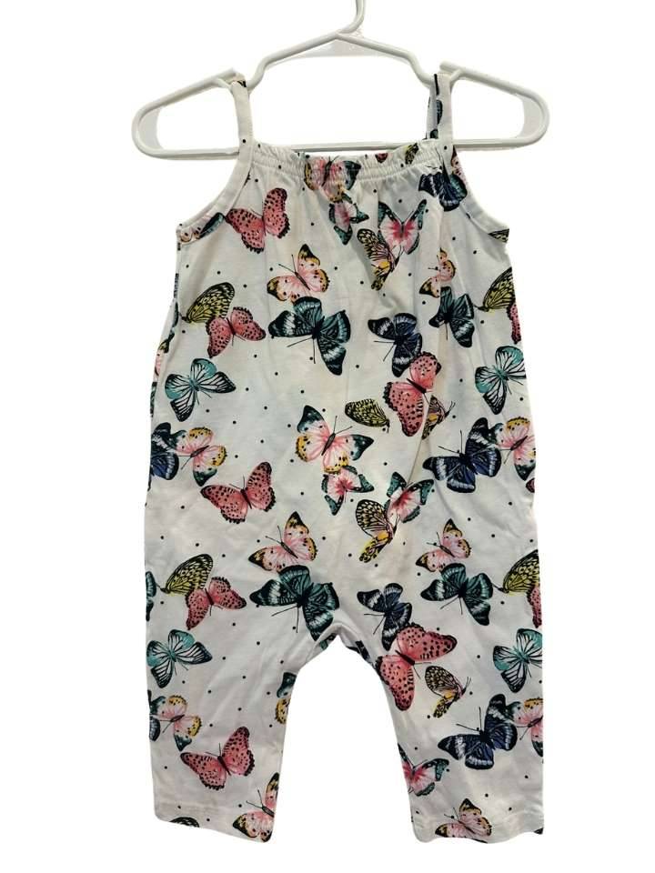 Romper, 68, H&M, weiss/Schmetterlinge