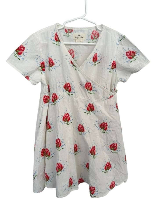 Kleid, 104, konges slojd, weiss/Rosen