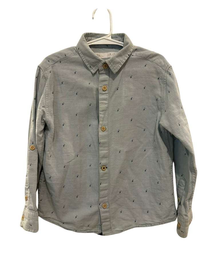 Hemd, 116, Zara, hellblau/Blitze