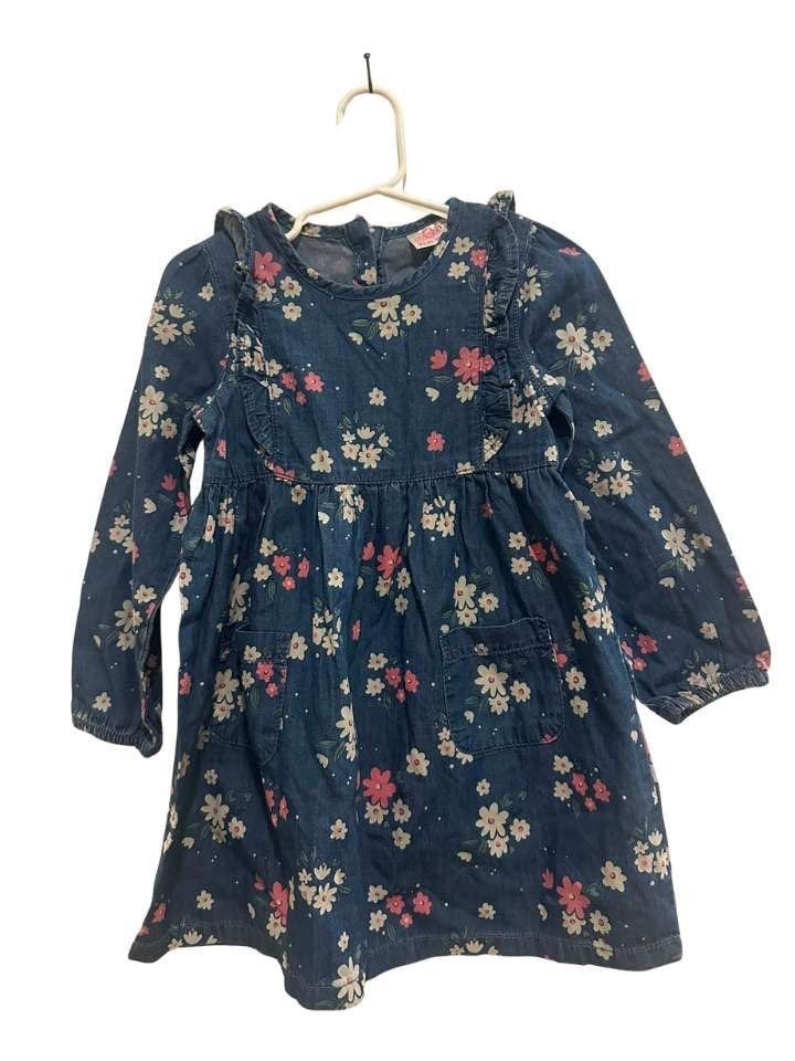 Kleid, 92, so cute, Jeans/Blumen