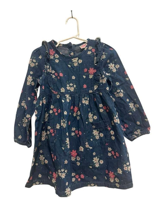 Kleid, 92, so cute, Jeans/Blumen