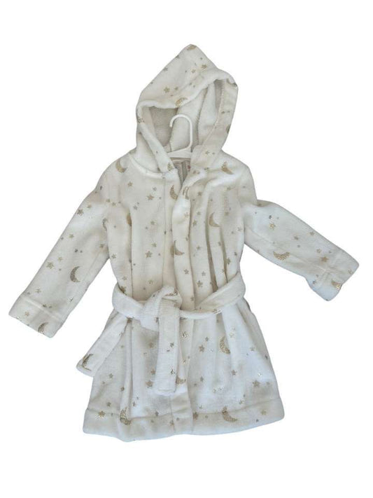 Bademantel, 98/104, H&M, weiss/gold/Sterne